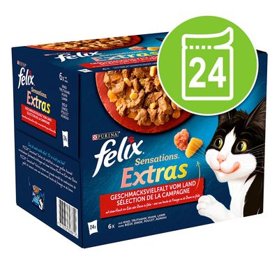 Felix Sensations Extras w galarecie, 24 x 85 g