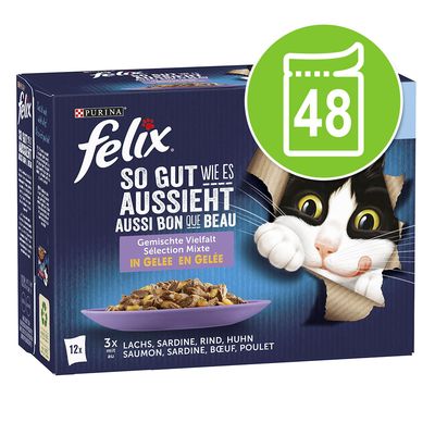 Megapakiet Felix Senior, w galarecie, So gut wie es aussieht, 48 x 85 g