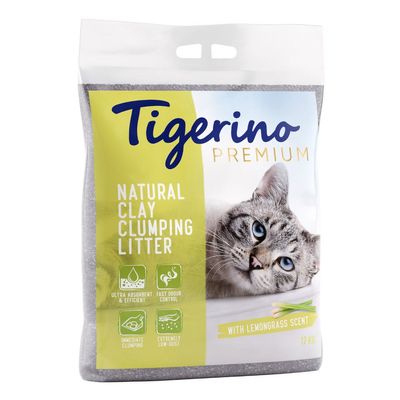 Tigerino Premium, żwirek dla kota - zapach trawy cytrynowej