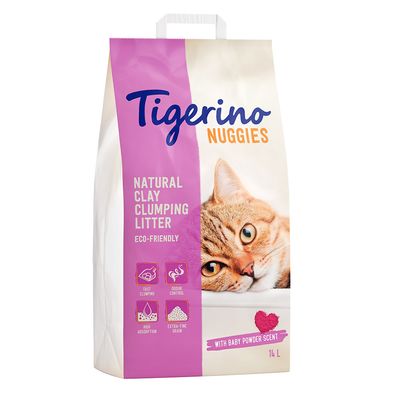 Tigerino Nuggies, żwirek dla kota - zapach pudru dla dzieci