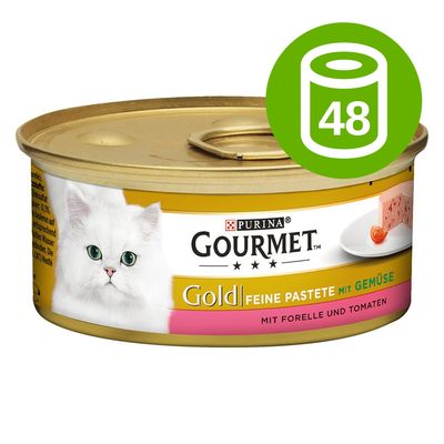 Mieszany megapakiet Gourmet Gold Mus, 48 x 85 g