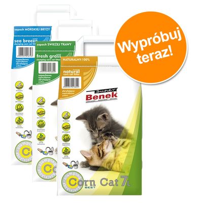 Mieszany pakiet próbny Benek Super CORNCat, 3 x 7 l