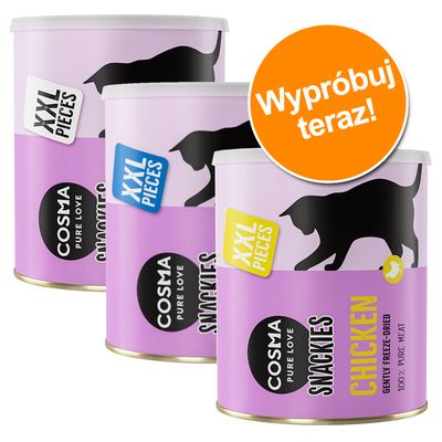 Pakiet Cosma snackies XXL Maxi Tube Przysmak liofilizowany, 3 tubki