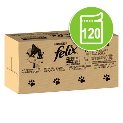 Pakiet Felix Fantastic w galarecie, So gut wie es aussieht, 120 x 85 g