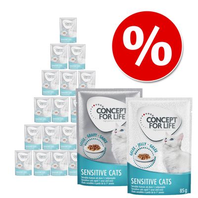 Korzystny pakiet mieszany Concept for Life w galarecie i w sosie, 24 x 85 g