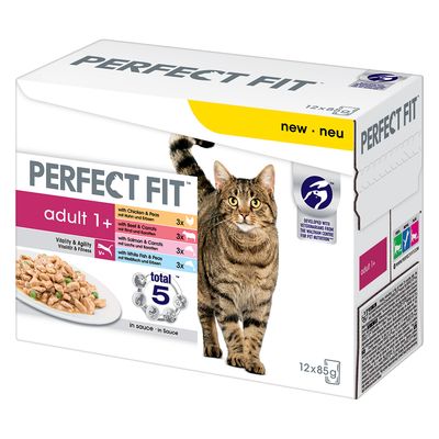 Pakiet mieszany Perfect Fit, karma mokra dla kota, 12 / 24 x 85 g