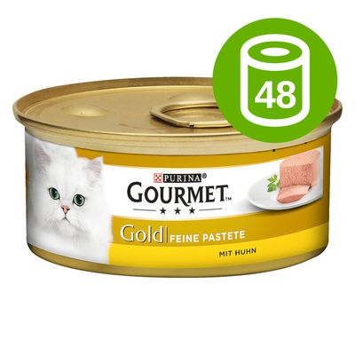 Pakiet mieszany Gourmet Gold Mus/Kawałki w Sosie, 48 x 85 g