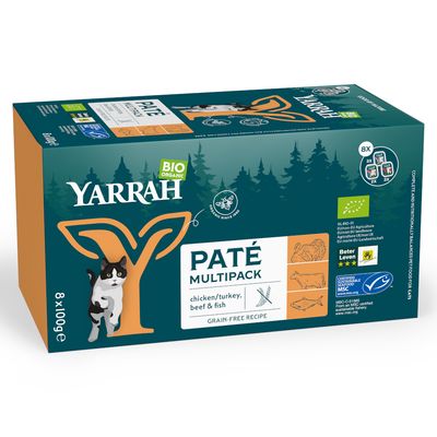 Pakiet mieszany Yarrah Bio Paté, 8 x 100 g