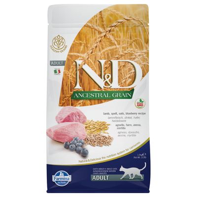 Farmina N&D Ancestral Grain Adult, jagnięcina i borówka