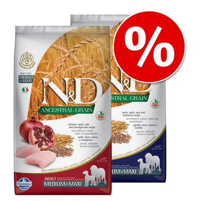 Pakiet mieszany Farmina N&D, 2 x 12 kg