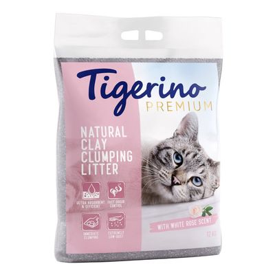 Tigerino Premium, żwirek dla kota - zapach białej róży