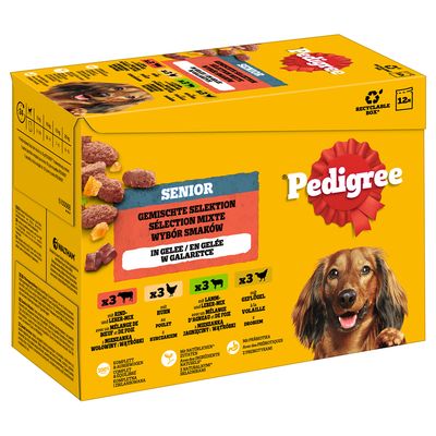 Pakiet mieszany Pedigree Senior, saszetki w galarecie
