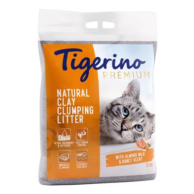 Tigerino Premium, żwirek dla kota – zapach mleka migdałowego i miodu