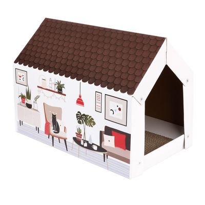 Domek dla kota XL Home z matą do drapania - Winter