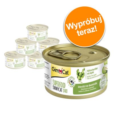 Pakiet Próbny GimCat Superfood ShinyCat Duo, 6 x 70 g
