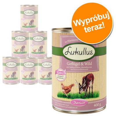 Mieszany pakiet próbny Lukullus Junior, 6 x 400 g