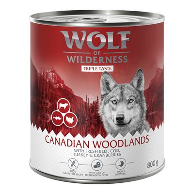 Wolf of Wilderness Adult - "Triple Taste" 6 x 800 g