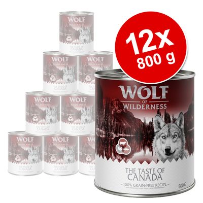 Korzystny pakiet Wolf of Wilderness „The Taste Of", 12 x 800 g