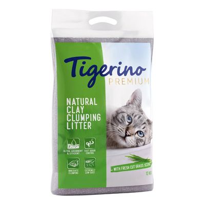 Tigerino Premium, żwirek dla kota - zapach świeżo skoszonej trawy