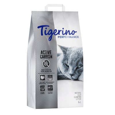 Tigerino Performance Active Carbon, żwirek dla kota - zapach pudru dla dzieci