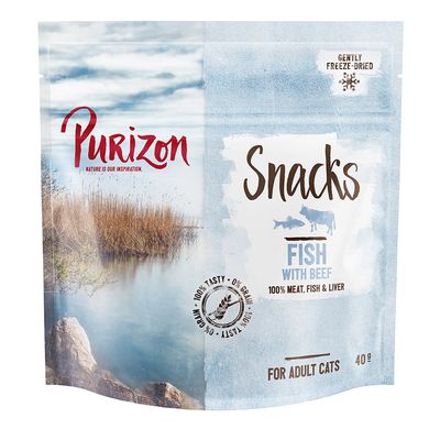 Purizon Snacks, ryba z wołowiną (bez zbóż)