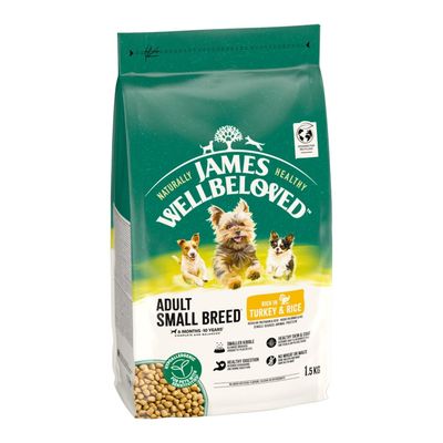James Wellbeloved Adult Small Breed Hypoallergenic, indyk i ryż