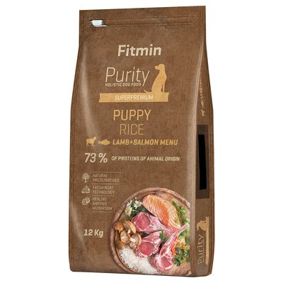 Fitmin Dog Purity Rice Puppy, jagnięcina z łososiem