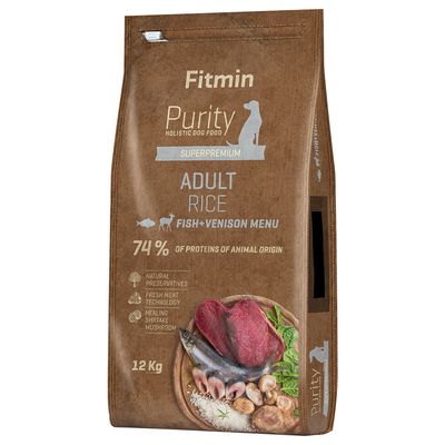Fitmin Dog Purity Adult Rice, ryba z jeleniem