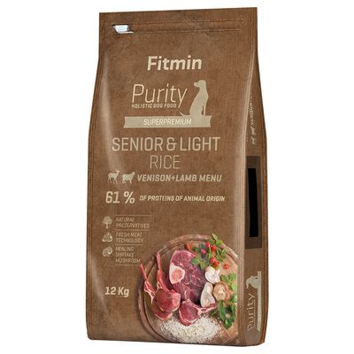 Fitmin Dog Purity Senior & Light Rice, jeleń z jagnięciną