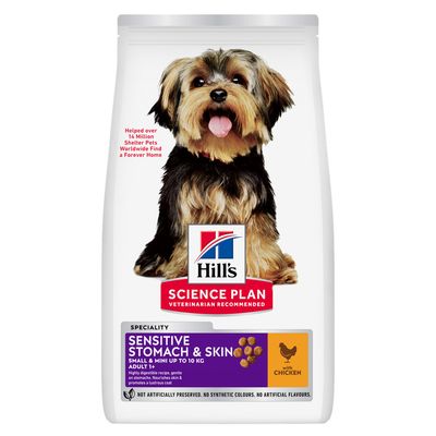 Hill's Science Plan Sensitive Stomach & Skin Adult 1+ Small & Mini, kurczak