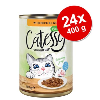 Pakiet Catessy Kawałeczki w sosie i galarecie, 24 x 400 g