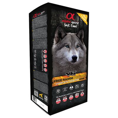Alpha Spirit Semi-Moist Complete Free Range półwilgotna karma dla psa, drób