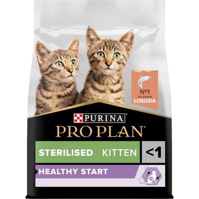 PURINA PRO PLAN Sterilised Kitten Healthy Start, łosoś