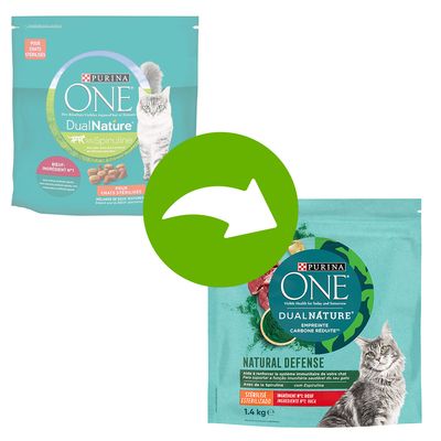 PURINA ONE Dual Nature Sterilized, wołowina ze spiruliną