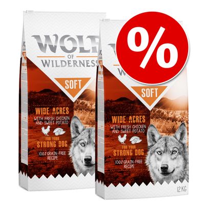 Dwupak Wolf of Wilderness "Soft & Strong", 2 x 12 kg