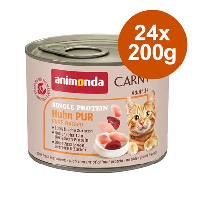 Megapakiet animonda Carny Single Protein Adult, 24 x 200 g