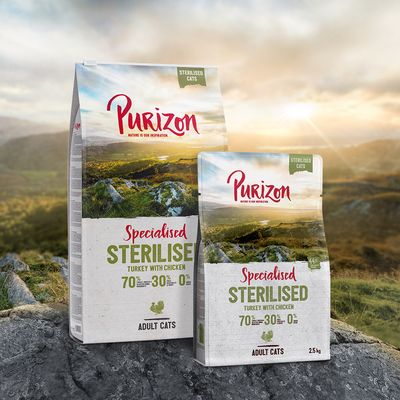 Purizon Sterilised Adult dla kota, indyk i kurczak – bez zbóż