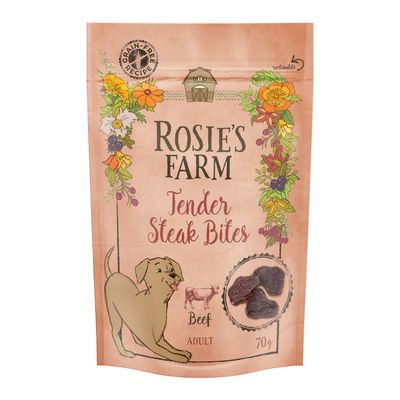 Rosie's Farm Snacks Adult "Tender Steak Bites", wołowina
