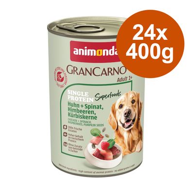 Megapakiet animonda GranCarno Adult Superfoods, 24 x 400 g
