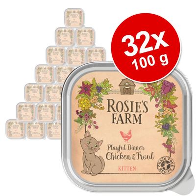 Pakiet Rosie's Farm Kitten, 32 x 100 g